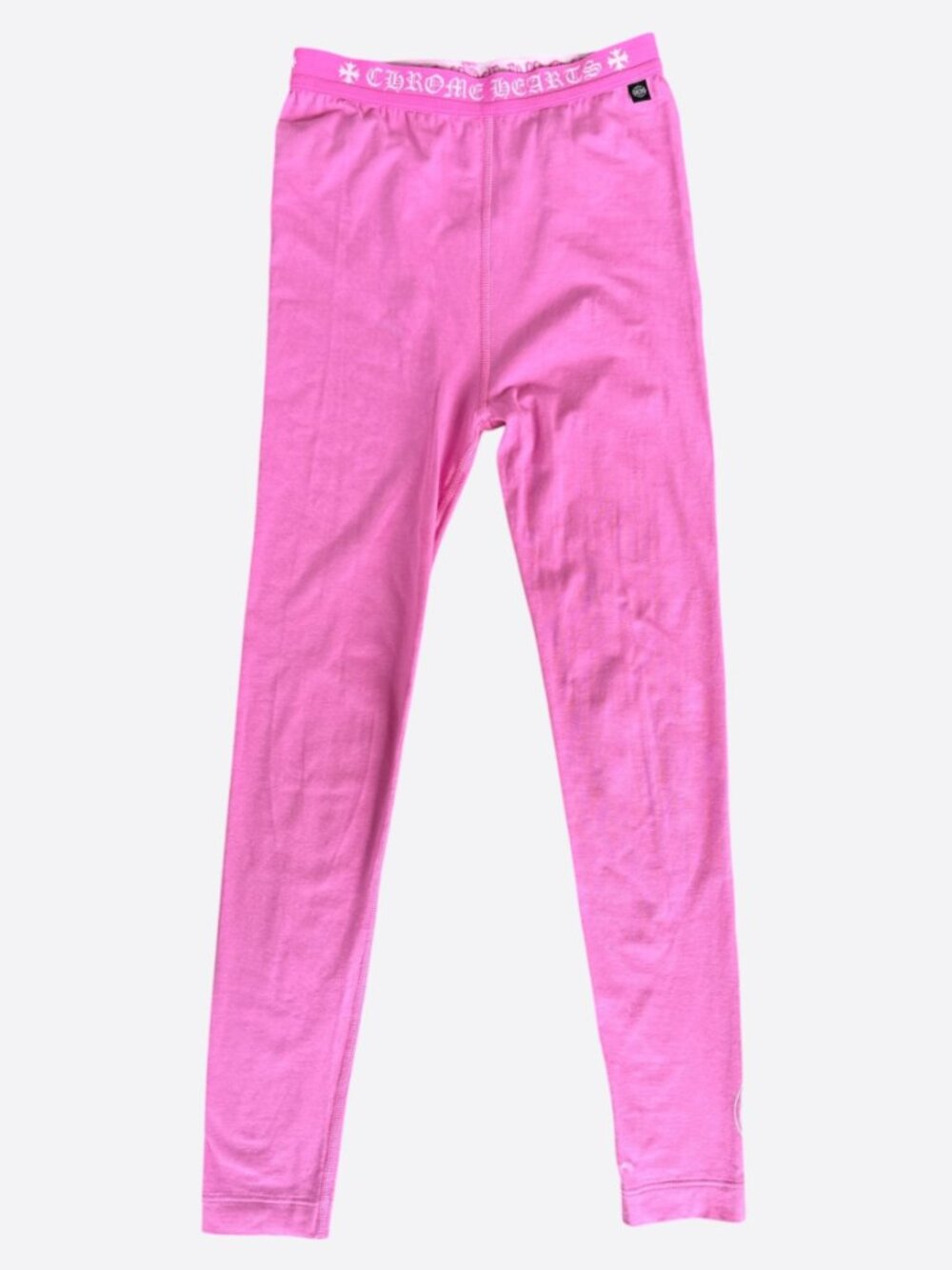 Chrome Hearts Pink & White Horseshoe Logo Leggings